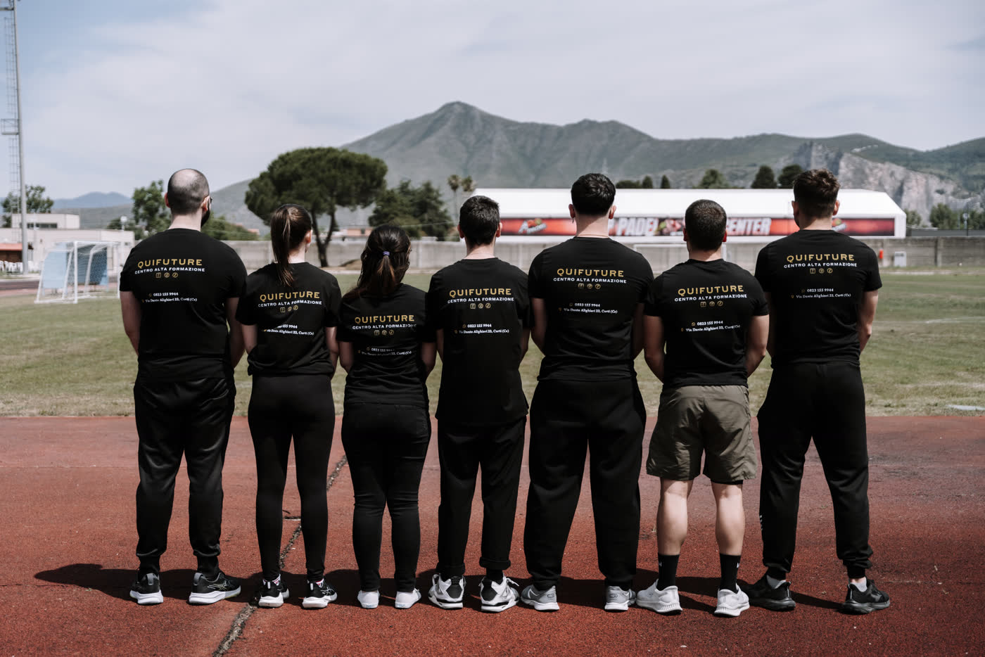Il team QuiFuture in pista di atletica